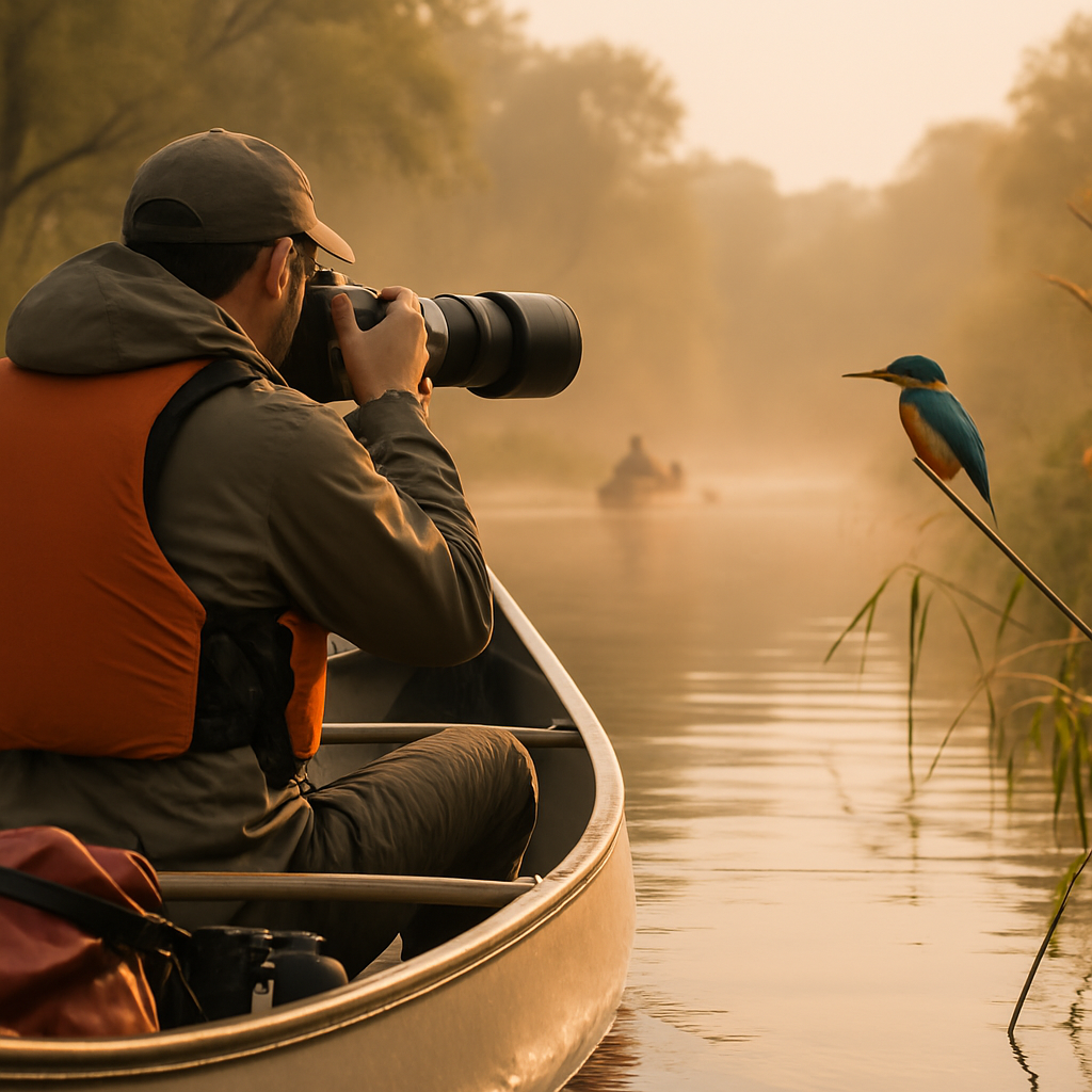 Vogelbeobachtung und Fotografie bei Saale-Kanu-Events